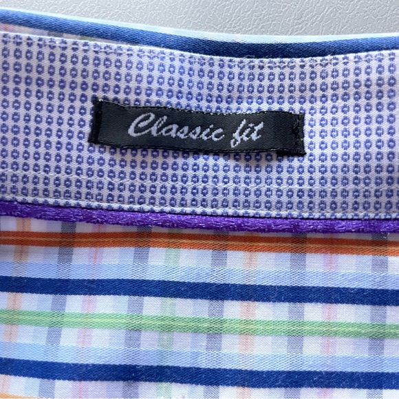 BUGATCHI Dress Shirt Button Down Long Sleeve Plaid XXL - Picture 10 of 14